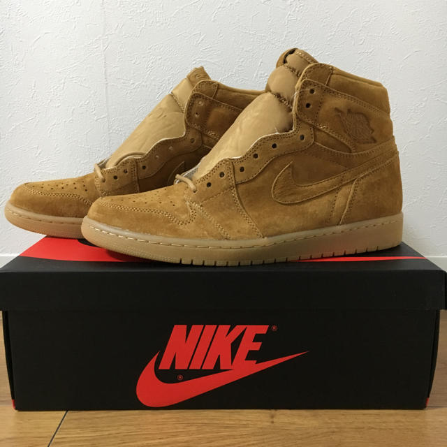 NIKE - AIR JORDAN 1 OG エアジョーダン 1 ウィート 28 wheatの通販 by