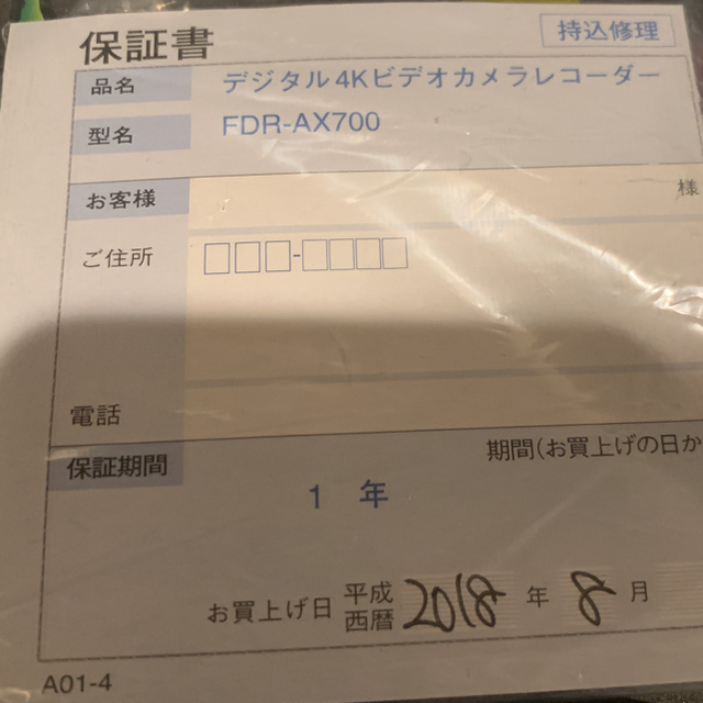 SONY by とにー's shop｜ソニーならラクマ - FDR-AX700の通販 限定SALE
