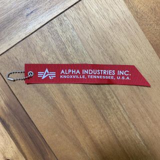 アルファインダストリーズ(ALPHA INDUSTRIES)のアルファインダストリーズ ALPHA INDUSTRIES 赤タグ リボン(キーホルダー)