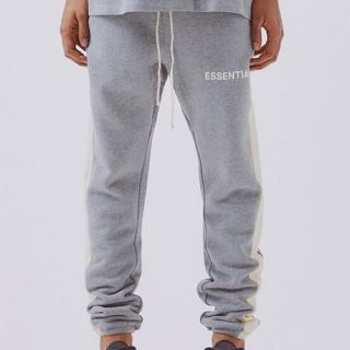 フィアオブゴッド(FEAR OF GOD)のEssentials Side Stripe Sweatpants s グレー(サルエルパンツ)