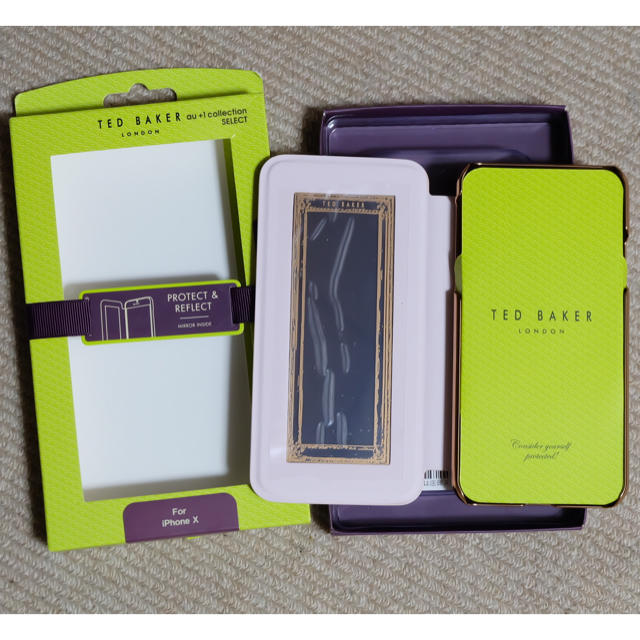 TED BAKER  iPhoneX 新品未使用 携帯ケース 手帳型 ミラー付き 3