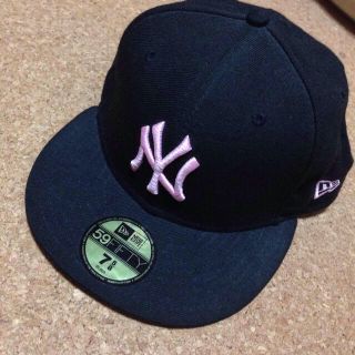 ニューエラー(NEW ERA)のNEW ERA キャップ 黒×ピンク(キャップ)