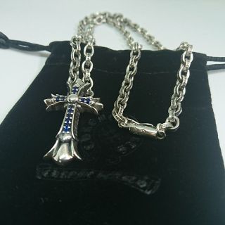 今日様専用！〖№303〗 SILVER925 ダブルクロスpave＆チェーン(ネックレス)