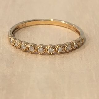 ジュエリーツツミ(JEWELRY TSUTSUMI)の【ジュエリーツツミ】K10YG ダイヤモンド ハーフエタニティ リング(リング(指輪))