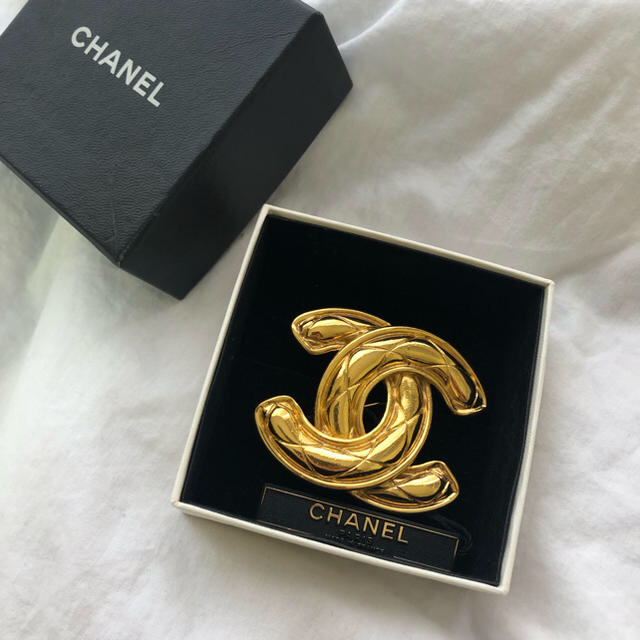 シャネル CHANEL ブローチ マトラッセ 大 正規品