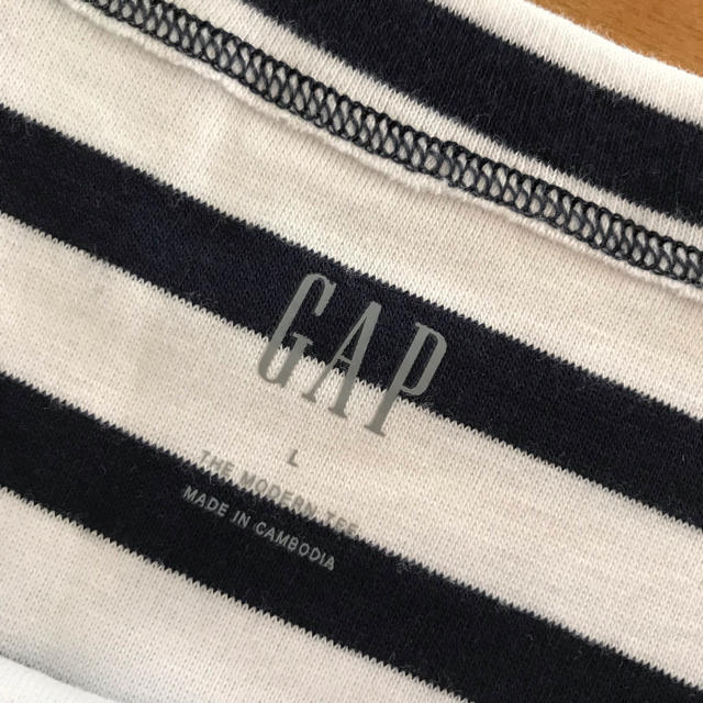 GAP(ギャップ)のGAP  ボーダー Lサイズ ネイビー×ホワイト レディースのトップス(カットソー(長袖/七分))の商品写真