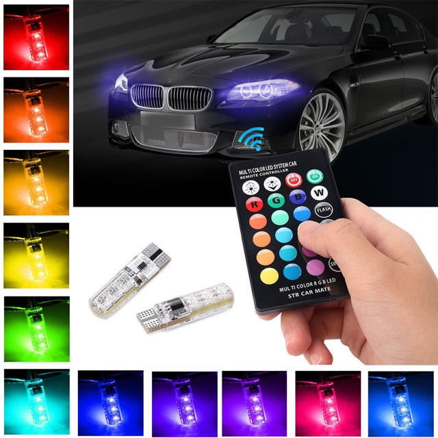 16色LEDライト✨T10 RGB✨ポジションランプ ポジション球 車幅灯 自動車/バイクの自動車(車外アクセサリ)の商品写真