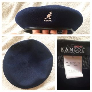 カンゴール(KANGOL)の値下げ 新品 カンゴール トロピック ビックモンティ ベレー帽 XL ネイビー(ハンチング/ベレー帽)