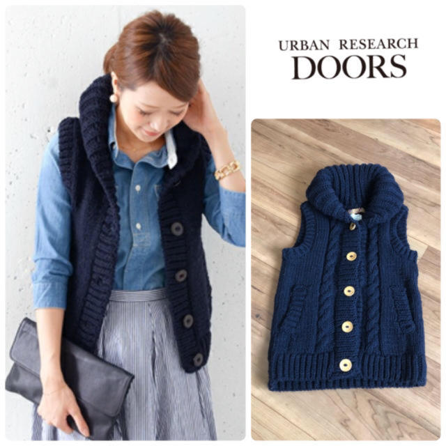 URBAN RESEARCH DOORS(アーバンリサーチドアーズ)のアーバンリサーチドアーズ♡ペルーニット レディースのトップス(ベスト/ジレ)の商品写真