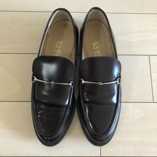 グッチ(Gucci)のグッチ GUCCI フラット ローファー 36.5 ブラウン ホースビット(ローファー/革靴)