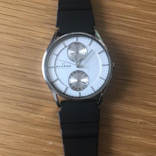 スカーゲン(SKAGEN)のSKAGEN 時計 ブラック シンプル スカーゲン シルバー (腕時計(アナログ))