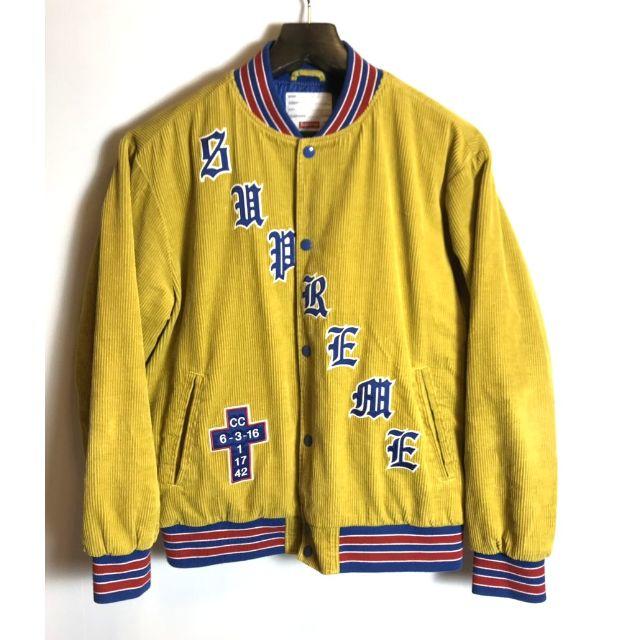 希少◇正規品◇18SS シュプリーム コーデュロイ バーシティジャケット