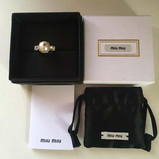 MIU MIU - 専用 正規 美品 miumiu パールクリスタルリングの通販