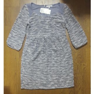 プロポーションボディドレッシング(PROPORTION BODY DRESSING)の最終値下げ！新品ﾀｸﾞ付き♡ﾌﾟﾛﾎﾟ♡春ﾂｲｰﾄﾞ風ﾜﾝﾋﾟｰｽ(ひざ丈ワンピース)