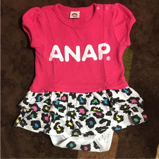 アナップキッズ(ANAP Kids)の早い者勝ち 夏服セール ANAP kids ロンパース  半袖 80 女の子(ロンパース)