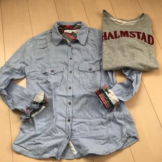 エイチアンドエム(H&M)のあー様⚫H＆M オックスフォードシャツ 38/インザグルーヴ スウェット(シャツ/ブラウス(長袖/七分))