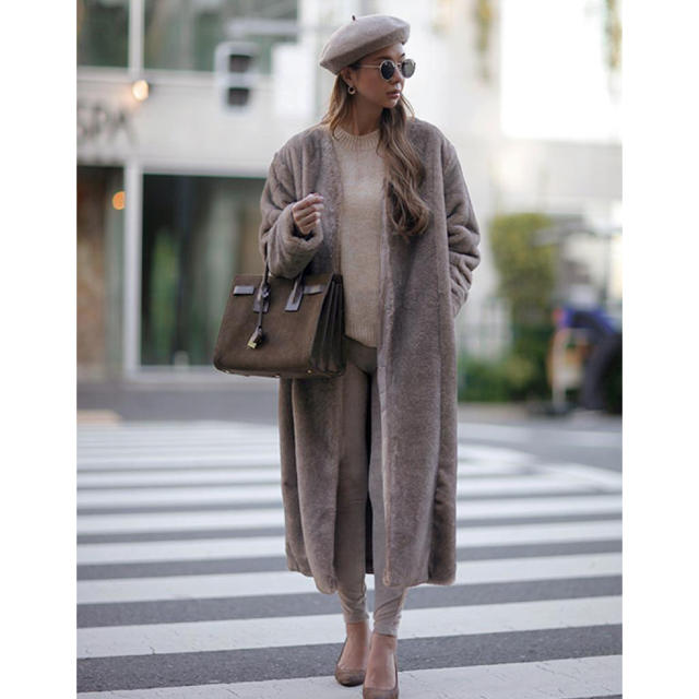 room306 Long Switching Fur Coat  ブラウン毛皮/ファーコート