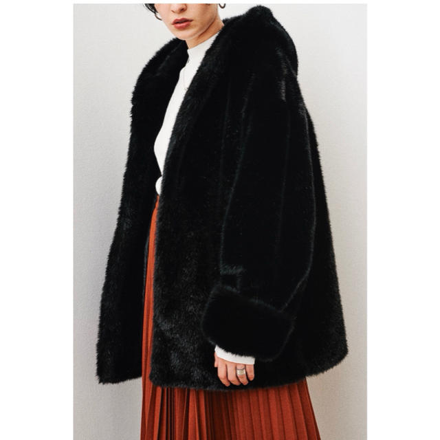 CLANE クラネ HOOD FUR COAT