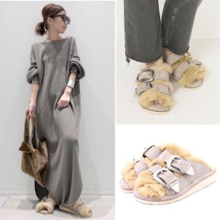 アパルトモンドゥーズィエムクラス(L'Appartement DEUXIEME CLASSE)の新品未使用★ CAMINANDO FUR SANDAL カミナンド サンダル(サンダル)