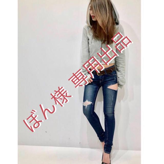 GYDA(ジェイダ)のGYDA SIDE RIPPED スキニー デニムパンツ size M レディースのパンツ(デニム/ジーンズ)の商品写真