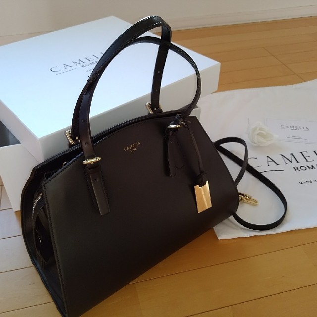 カメリアローマ☆レザーショルダーバッグ☆2way☆美品 バッグ バッグ