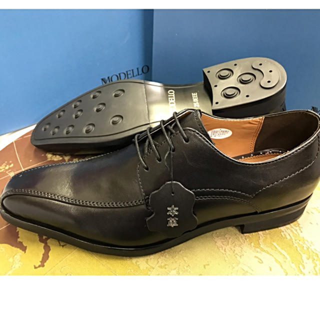 madras(マドラス)のmadras MODELLO 151キップ革スワールトウビジネス。黒色。26cm メンズの靴/シューズ(ドレス/ビジネス)の商品写真