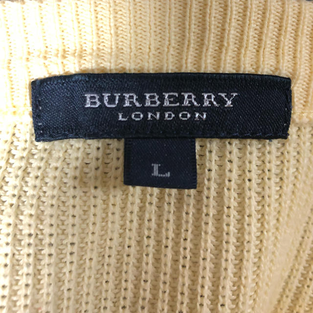 BURBERRY(バーバリー)のBURBERRY LONDON ニット イエロー コットン100 メンズのトップス(ニット/セーター)の商品写真