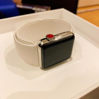 アップルウォッチ(Apple Watch)のAppleWatch Series3 GPS+CEL ステンレススチール(スマートフォン本体)