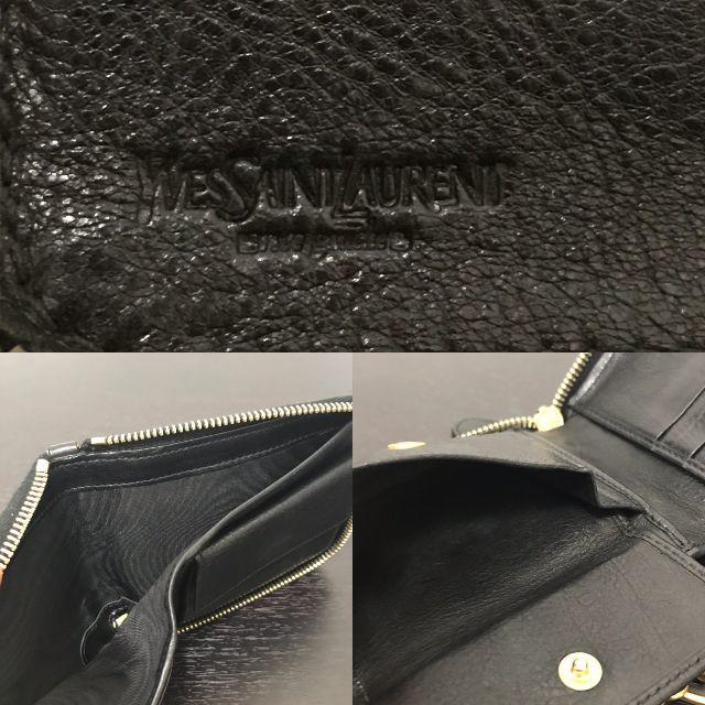 Saint Laurent(サンローラン)のイヴサンローラン　折り財布　レザー　黒　Yライン レディースのファッション小物(財布)の商品写真