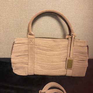 アルマーニ コレツィオーニ(ARMANI COLLEZIONI)のアルマーニコレツィオーネベージュスエード2wayバッグ2016グッチプラダ(ハンドバッグ)