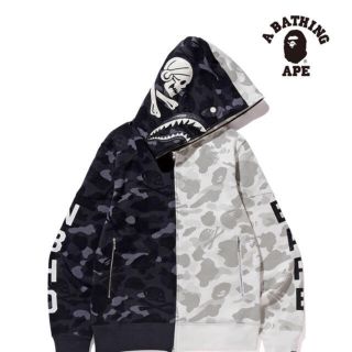 アベイシングエイプ(A BATHING APE)のBAPE neighborhood シャーク フーディ Mサイズ(パーカー)