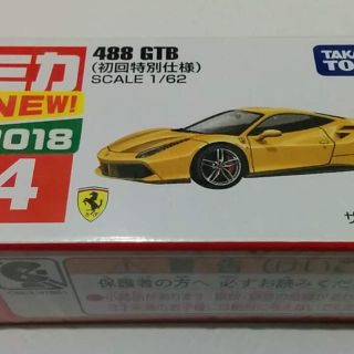 Takara Tomy - トミカ 64 フェラーリ 488 GTB 初回特別仕様 黄色の Takara Tomy - トミカ 64 フェラーリ 488 GTB 初回特別仕様 黄色の