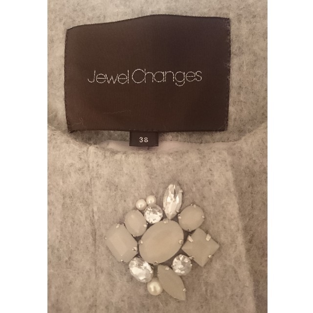 Jewel Changes(ジュエルチェンジズ)のジュエルチェンジズ ビジューコート 最終値下げ レディースのジャケット/アウター(ロングコート)の商品写真