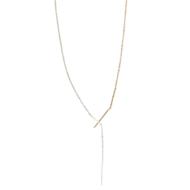 AMERI 10K THIN CROSS CHAIN NECKLACE