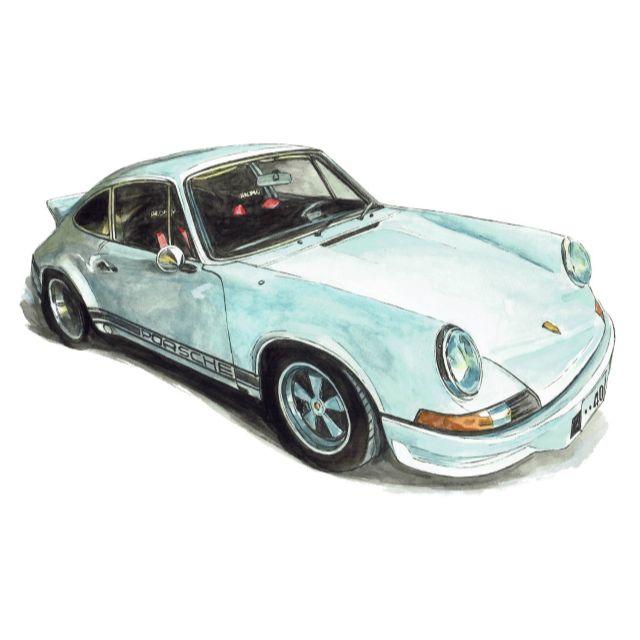 GC-992 ポルシェ911/911S限定版画 直筆サイン額装●作家 平右ヱ門 3