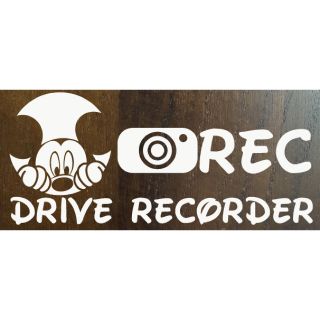 ディズニー Recのみ赤 ドライブレコーダーステッカーの通販 ラクマ