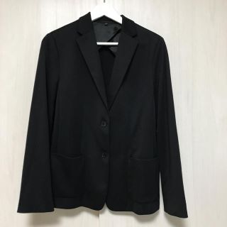 ユニクロ(UNIQLO)のユニクロ ジャケット 黒 XL カットソー生地 試着のみ(テーラードジャケット)