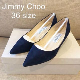 Jimmy Choo 36 ネイビーウェッジソールパンプス Taylor