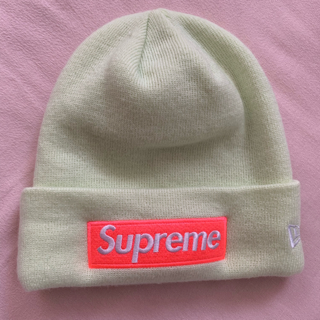 PaleLimeサイズSupreme 17AW New Era Box Logo Beanie