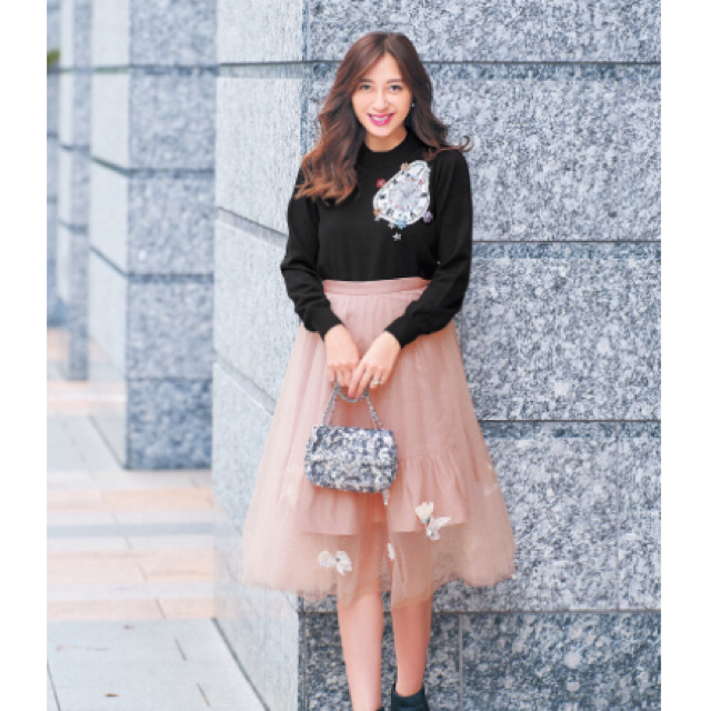 chesty Shiny Flower Skirt - ひざ丈スカート