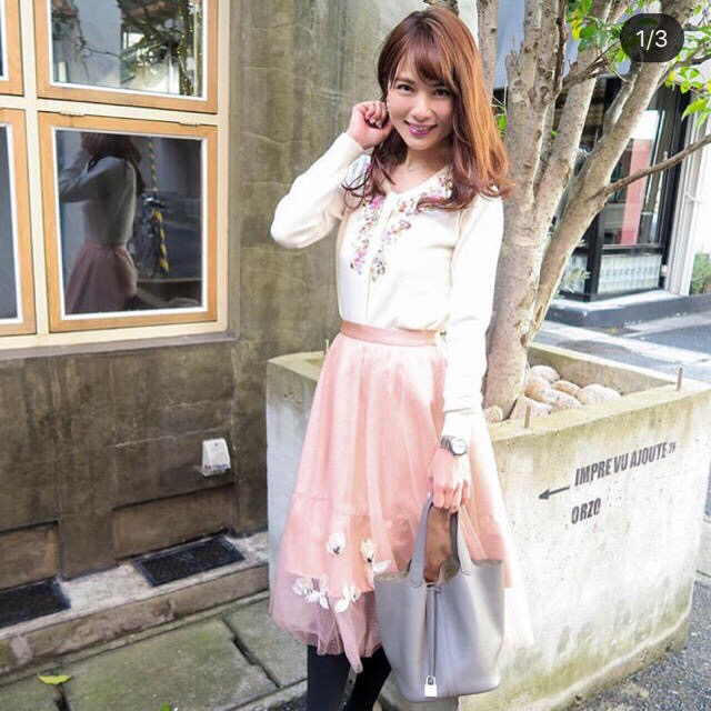 chesty Shiny Flower Skirt - ひざ丈スカート