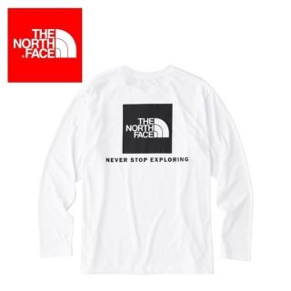 ザノースフェイス(THE NORTH FACE)のTHE NORTH FACE スクエアロゴ ロングTシャツ 白(Tシャツ/カットソー(七分/長袖))