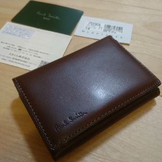 ポールスミス(Paul Smith)の新品！Paul Smith オールドレザー カードケース ブラウン(名刺入れ/定期入れ)