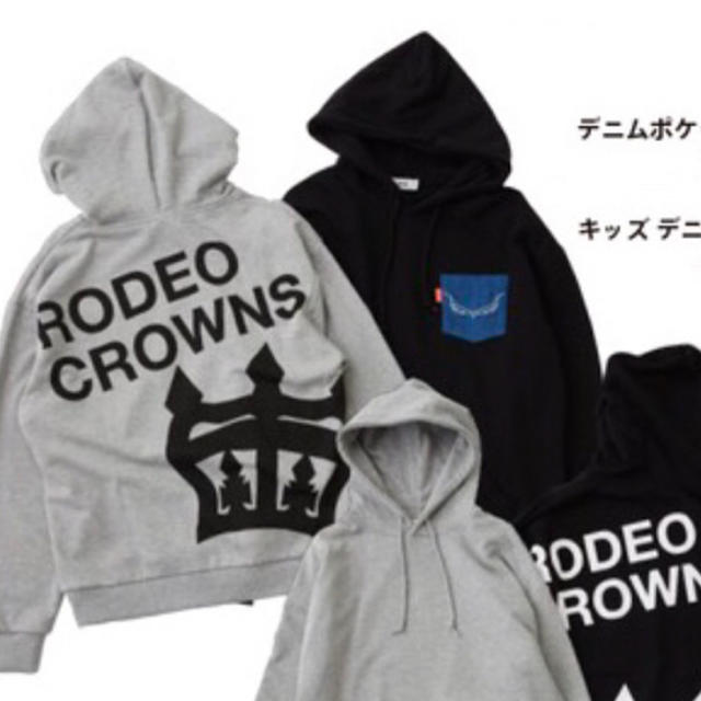 RODEO CROWNS WIDE BOWL(ロデオクラウンズワイドボウル)のラゾーナ川崎限定 RODEO CROWNS デニム ポケット  パーカー レディースのトップス(パーカー)の商品写真