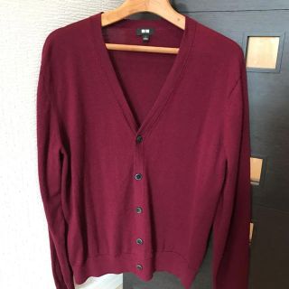 ユニクロ カーディガン メンズ レッド 赤色系 の通販 17点 Uniqloのメンズを買うならラクマ