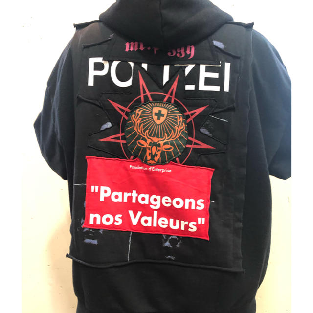 ヴェトモン vetements パッチワークパーカー Mの通販 by ヴェトモン vetements パッチワークパーカー Mの通販 by