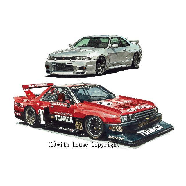 NC-723 GT-R R33/RS SS限定版画 直筆サイン額装●作家平右ヱ門 エンタメ/ホビーの美術品/アンティーク(版画)の商品写真