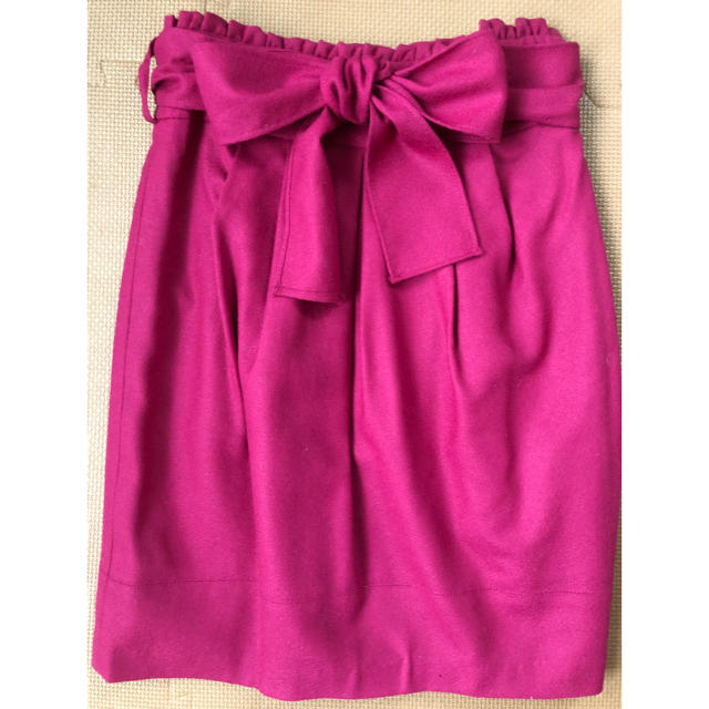 【美品】pattern パターン ピンク リボンスカート🎀 レディースのスカート(ひざ丈スカート)の商品写真