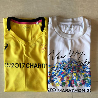 アシックス(asics)の【東京マラソン2017】記念tシャツ 2枚セット サイズL(ウェア)