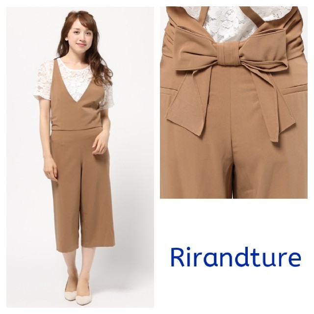 Rirandture(リランドチュール)のリランドチュール♡バックリボンガウチョロンパース レディースのパンツ(オールインワン)の商品写真